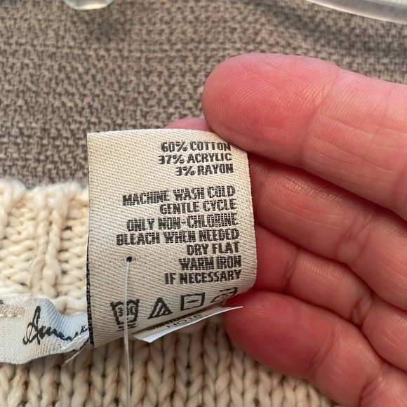 NWOT, American Rag Crochet Sweater Top with Tie Sides & Curved Hems - Picture 7 of 12